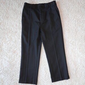 Boys Size 5 Gioberti Flat Front Black Dress Pants Adjustable Waist - LIKE NEW